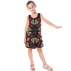 Abstract Pattern Geometric Backgrounds   Kids  Sleeveless Dress by Eskimos