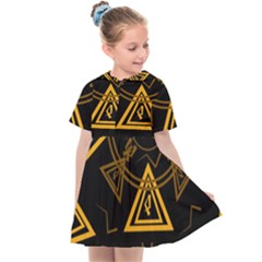 Abstract Pattern Geometric Backgrounds   Kids  Sailor Dress by Eskimos