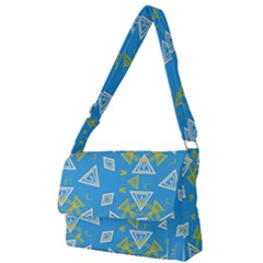 Abstract Pattern Geometric Backgrounds   Full Print Messenger Bag (l) by Eskimos