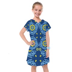 Abstract Pattern Geometric Backgrounds   Kids  Drop Waist Dress by Eskimos