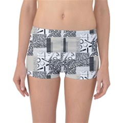 Abstract Pattern Reversible Boyleg Bikini Bottoms by Sparkle