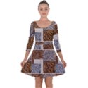 Animal Skin Pattern Quarter Sleeve Skater Dress View1