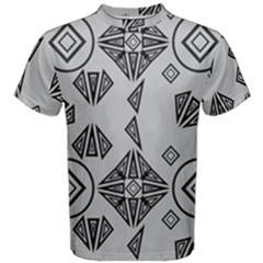 Abstract Pattern Geometric Backgrounds   Men s Cotton Tee by Eskimos