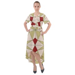 Abstract Pattern Geometric Backgrounds   Front Wrap High Low Dress by Eskimos