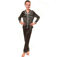 Olimedblk Kid s Satin Long Sleeve Pajamas Set by violetheavensky