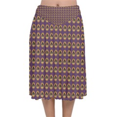 Olimedpurp Velvet Flared Midi Skirt by violetheavensky