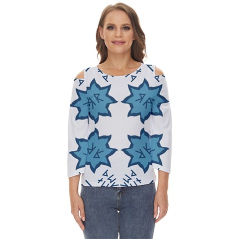 Abstract Pattern Geometric Backgrounds   Cut Out Wide Sleeve Top by Eskimos