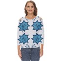 Abstract pattern geometric backgrounds   Cut Out Wide Sleeve Top View1