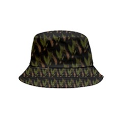 Fern Pattern 2 Black Inside Out Bucket Hat (kids) by violetheavensky