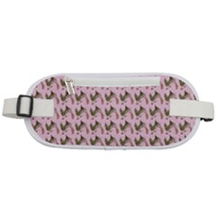 Fern Pattern 2 Pink Rounded Waist Pouch by violetheavensky