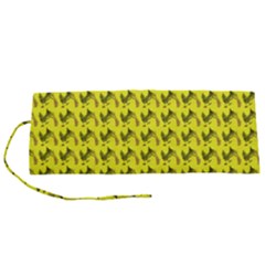 Fern Pattern 2 Yellow Roll Up Canvas Pencil Holder (s) by violetheavensky