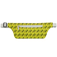 Fern Pattern 2 Yellow Active Waist Bag by violetheavensky