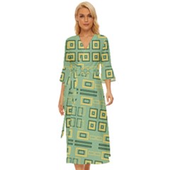 Abstract Pattern Geometric Backgrounds   Midsummer Wrap Dress by Eskimos