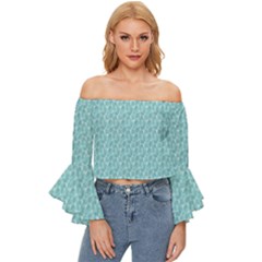 Fresh Off Shoulder Flutter Bell Sleeve Top by Sparkle