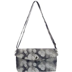 Gray Circles Of Light Removable Strap Clutch Bag by DimitriosArt