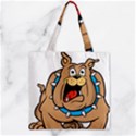 Bulldog-cartoon-illustration-11650862 Zipper Grocery Tote Bag View1