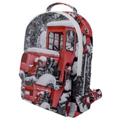 Tractor Parked, Olympus Mount National Park, Greece Flap Pocket Backpack (small) by dflcprintsclothing