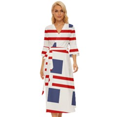 Abstract Pattern Geometric Backgrounds   Midsummer Wrap Dress by Eskimos