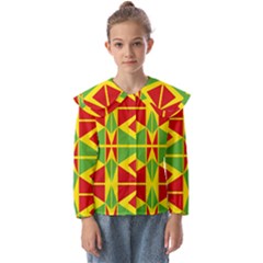 Abstract Pattern Geometric Backgrounds   Kids  Peter Pan Collar Blouse by Eskimos