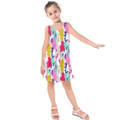 Acryl Paint Kids  Sleeveless Dress by CoshaArt