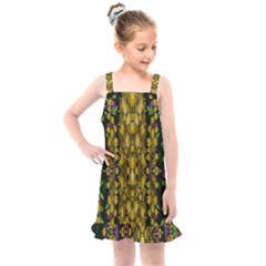 Fanciful Fantasy Flower Forest Kids  Overall Dress by pepitasart