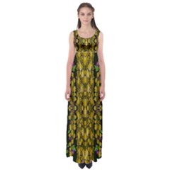 Fanciful Fantasy Flower Forest Empire Waist Maxi Dress by pepitasart