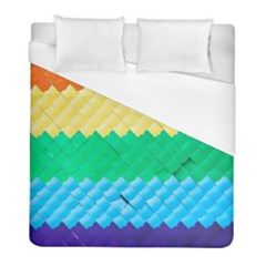 Mandalas-1084082 Textured-rainbow Duvet Cover (full/ Double Size) by jellybeansanddinosaurs