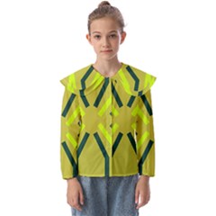 Abstract Pattern Geometric Backgrounds   Kids  Peter Pan Collar Blouse by Eskimos