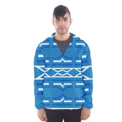 Abstract Pattern Geometric Backgrounds   Men s Hooded Windbreaker by Eskimos