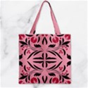 Floral folk damask pattern  Zipper Grocery Tote Bag View2