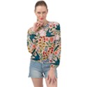 Floral Banded Bottom Chiffon Top View1