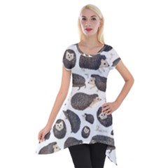 Hedgehog Short Sleeve Side Drop Tunic by Sparkle