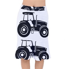 Black-farm-tractor-cut Short Mermaid Skirt by DinzDas