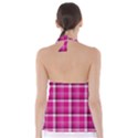 Pink Tartan-9 Babydoll Tankini Top View2