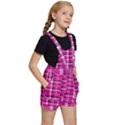 Pink Tartan-9 Kids  Short Overalls View3