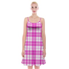 Pink Tartan Spaghetti Strap Velvet Dress by tartantotartanspink