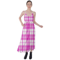 Pink Tartan Tie Back Maxi Dress by tartantotartanspink