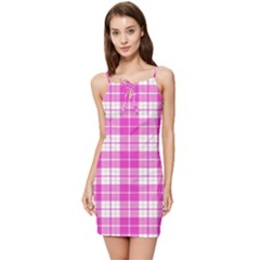 Pink Tartan Summer Tie Front Dress by tartantotartanspink