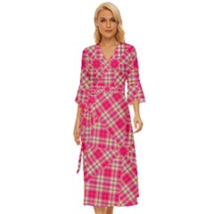 Pink Tartan-10 Midsummer Wrap Dress by tartantotartanspink