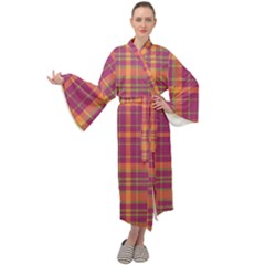 Tartan 9 Maxi Velour Kimono by tartantotartanspink