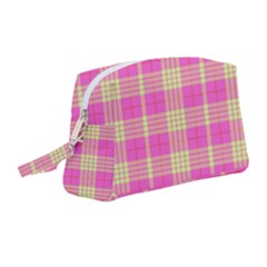 Pink Tartan 4 Wristlet Pouch Bag (medium) by tartantotartanspink2