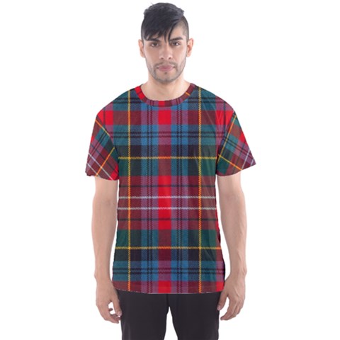 Caledonia Modern Tartan Men s Sport Mesh Tee by tartantotartansred