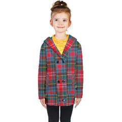 Caledonia Modern Tartan Kids  Double Breasted Button Coat by tartantotartansred