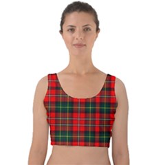 Boyd Modern Tartan 2 Velvet Crop Top by tartantotartansred