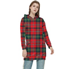 Boyd Modern Tartan 2 Women s Long Oversized Pullover Hoodie by tartantotartansred