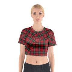 Boyd Modern Tartan Cotton Crop Top by tartantotartansred