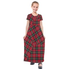 Boyd Modern Tartan Kids  Short Sleeve Maxi Dress by tartantotartansred