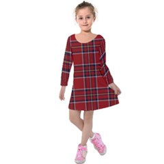 Brodie Clan Tartan 2 Kids  Long Sleeve Velvet Dress by tartantotartansred