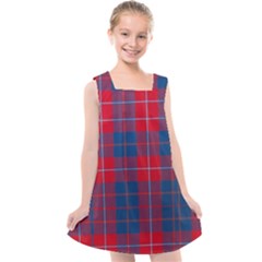 Galloway Red Modern Tartan Kids  Cross Back Dress by tartantotartansred