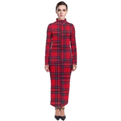 Royal Stewart Tartan Turtleneck Maxi Dress by tartantotartansreddesign